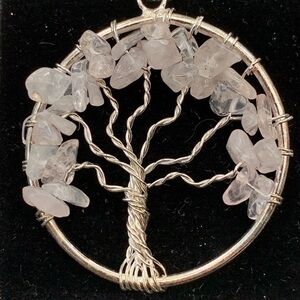 Rose Quartz Tree of Life Pendant